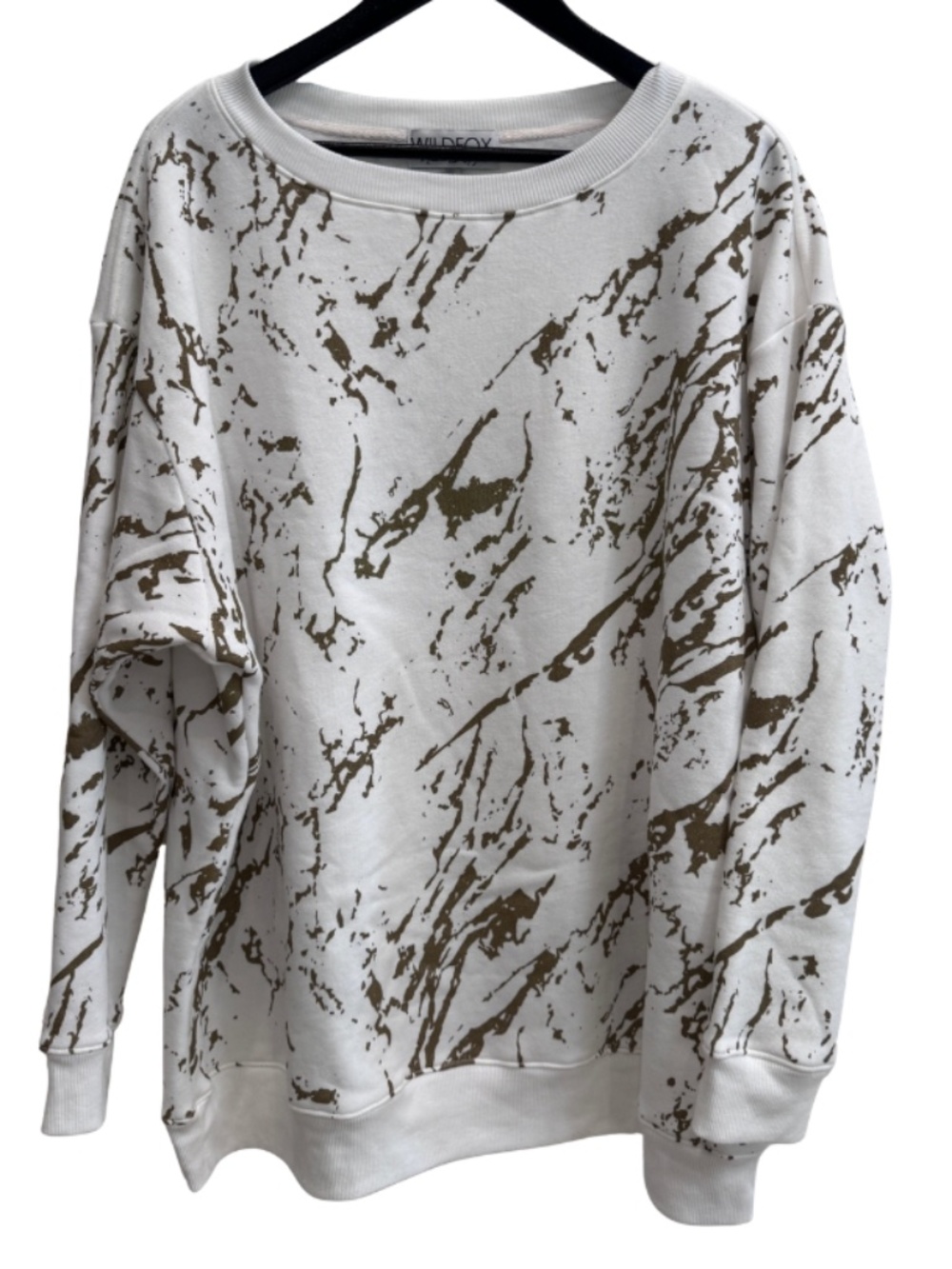 Wildfox white & gold splatter design sweatshirt L